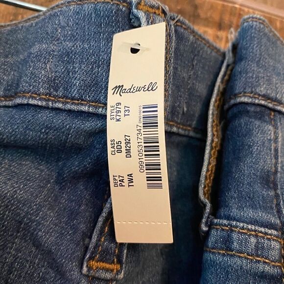 Madewell NWT Women’s Sz 37 Blue Cali Demi Boot High Rise Tall Jeans - Picture 8 of 9